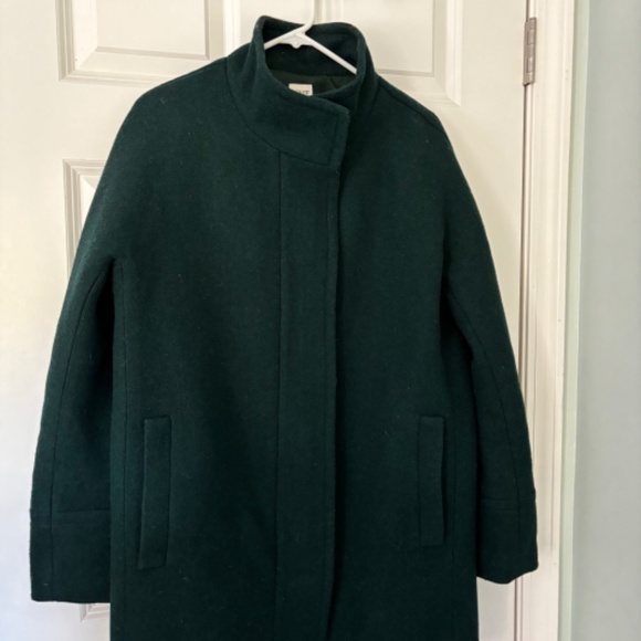 J. Crew Hunter Green Winter Coat size 12 - Picture 3 of 3